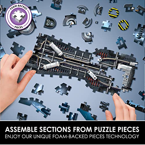 Wrebbit | Batman: Batmobile - 225 Pieces | 3D Jigsaw Puzzle | Ages 12+ |