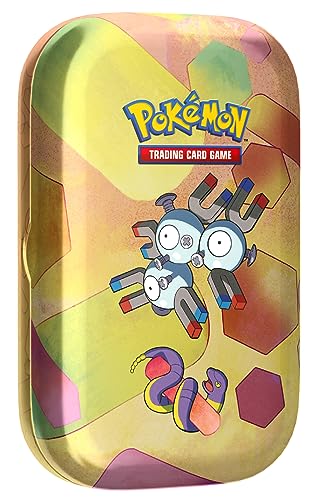 Pokémon TCG: Scarlet & Violet—151 Mini Tin – Magneton (2 Booster Packs, 1 Coin & 1 Art Card)