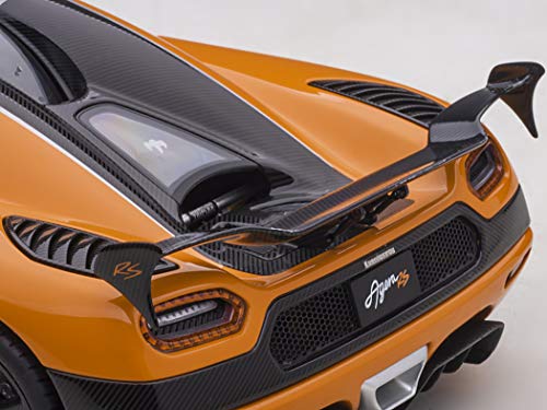 Koenigsegg Agera RS Cone Orange with Black Carbon Accents 1/18 Model Car by Autoart 79023