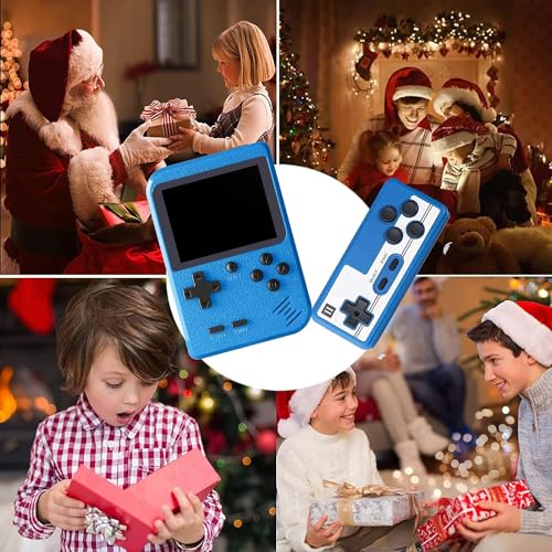 Handheld Games Console Portable- Mini Retro Game Console with 500 Classical FC Games Support for Connecting TV & Two Players, 3.0-Inches Screen 1020mAh Rechargeable Battery, Gift for Kids Adult