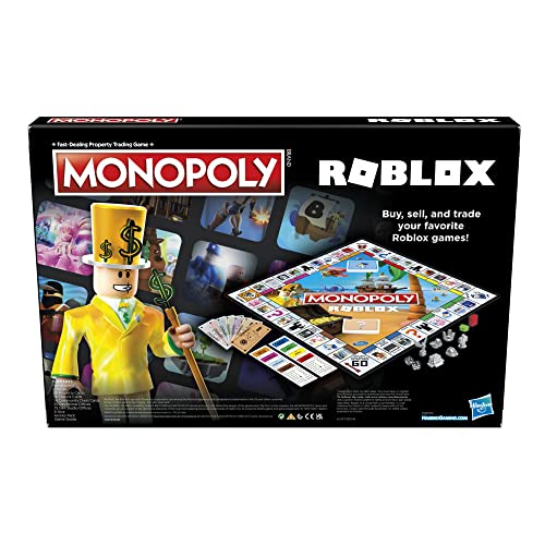 Monopoly: Roblox 2022 Edition Game, Monopoly Board Game, Buy, Sell, Trade Popular Roblox Experiences