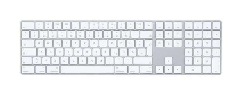 Apple Magic Keyboard with Numeric Keypad: Bluetooth, rechargeable. Works with Mac, iPad or iPhone; British English, silver