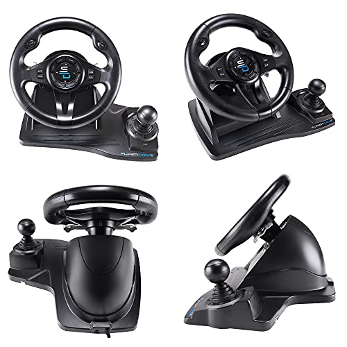 Subsonic Superdrive - GS550 Racing steering wheel with Pedals, paddles shifter, shifter & vibration for Xbox Serie X/S, PS4, Xbox One, PC (programmable for all games) (Xbox Series X///)