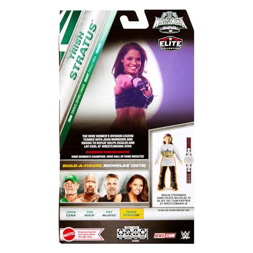 WWE Elite Action Figure WrestleMania with Accessory and Nicholas Build-A-Figure Parts, Posable Collectible for WWE Fans, HVJ11