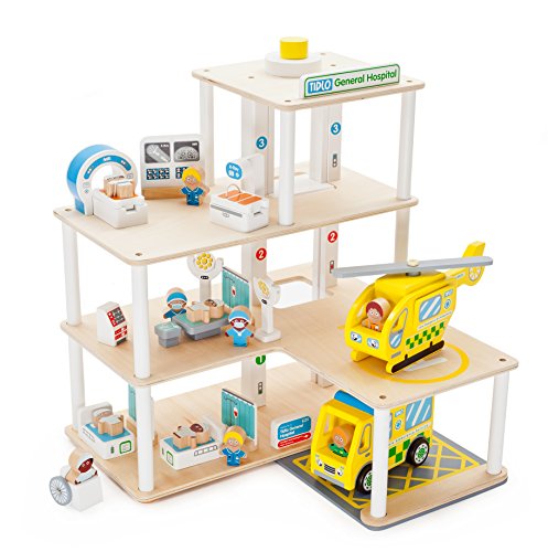 Tidlo Wooden Hospital Playset