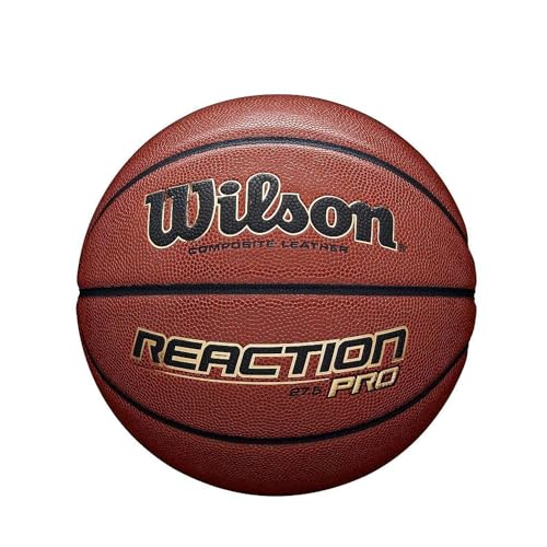 Wilson Unisex' s Reaction Pro Basketball, Brown, 6