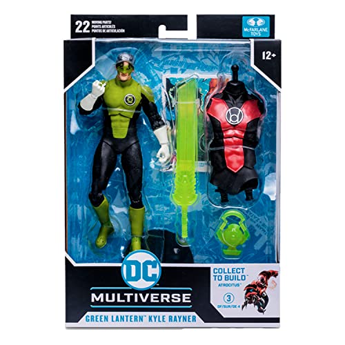 McFarlane Toys, 7-Inch DC Blackest Night Kyle Rayner Action Figure with 22 Moving Parts, Collectible DC Figure with Unique Collectible Character Card – Ages 12+