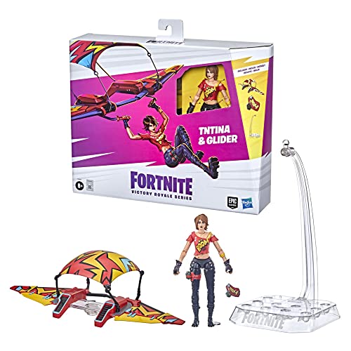 Hasbro Fortnite Victory Royale Series TNTina with Glider, 15 cm Collectable Action Figure with Accessories, from 8 Years, Multi