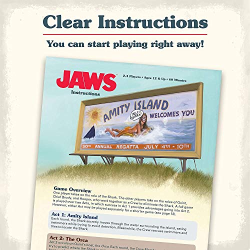 Ravensburger Jaws Immersive Strategy Board Games for Adults & Kids Age 12 Years Up - 2 to 4 Players