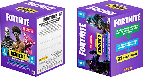 Panini Fortnite Series 1 Trading Cards - Blaster Box, 37 Trading Cards, Includes a Epic Card with Impressive Optical Effects