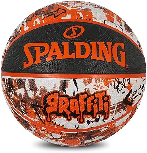 Spalding – Graffiti Series – Orange - Basketball ball - Size 7 - Basketball - Certified ball – Material: Rubber – Outdoor - Anti-slip – Excellent grip