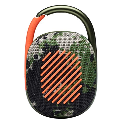 JBL Clip 4 - Portable Mini Bluetooth Speaker, Big Audio and Punchy bass, Integrated Carabiner, IP67 Waterproof and dustproof, 10 Hours of Playtime, Speaker for Home, Outdoor and Travel - (Squad)