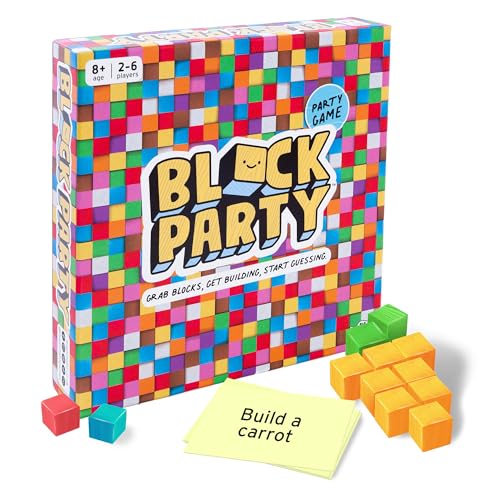 Block Party: Colourful Block Building Family Board Game for Kids Aged 8+, Adults, Teens