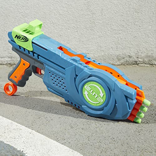 Nerf Elite 2.0 Flipshots Flip-8 Blaster, 8 Dart Barrels Flip to Double Your Firepower, 8-Dart Capacity, 8 Nerf Darts, F2549