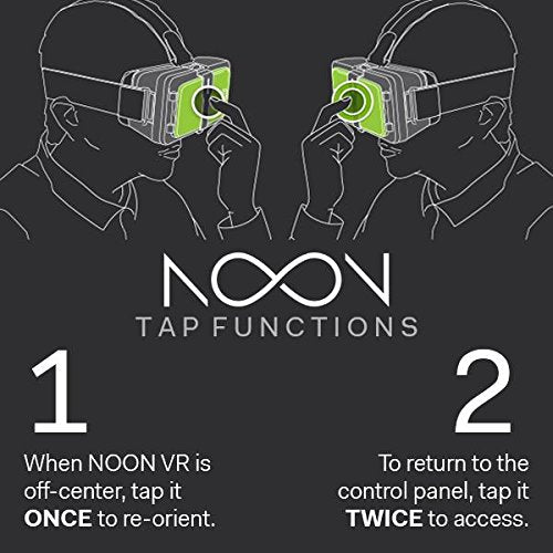 NOON VR Virtual Reality Headset for Android & IOS (Apple) Smartphones from 4.7 with VR Streaming from your PC