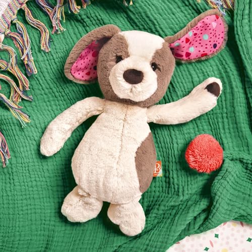 B. toys – Stuffed Animal Dog – Super Soft & Cuddly Plush Puppy Toy – Cream & Brown – 12” – Washable – Baby, Toddler, Kid – Happy Hues – Cupcake Pup