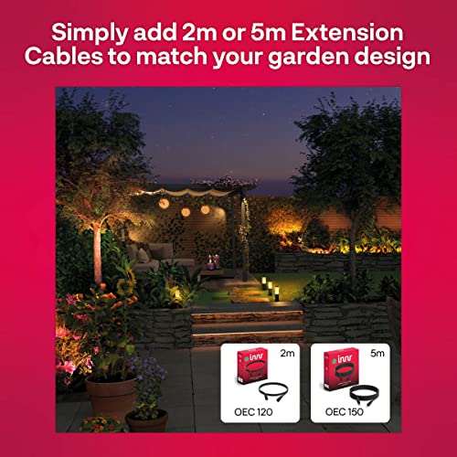 Innr Outdoor LED Strip Light, Colour, 4m, Works with Philips Hue*, Alexa, Hey Google, SmartThings (Hub Required) Smart LED Lightstrip, 4 Meter, RGB, Waterproof, Up to 16 Million Colours, OFL 142 C