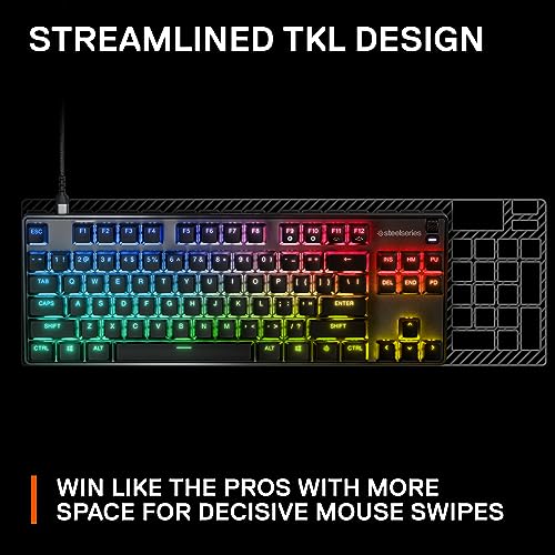 SteelSeries Apex 9 TKL - Mechanical Gaming Keyboard – Optical Switches – 2-Point Actuation – Compact Esports Tenkeyless Form Factor – Hotswappable Switches - English QWERTY Layout