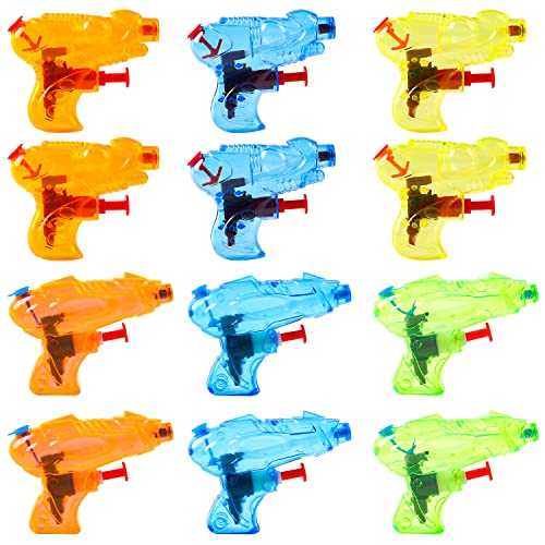 VEYLIN Water Gun, 12 Pack Water Pistols for Kids Small Pistol Guns Outdoor Beach Garden Toy Pool Bath Party Water Fighting