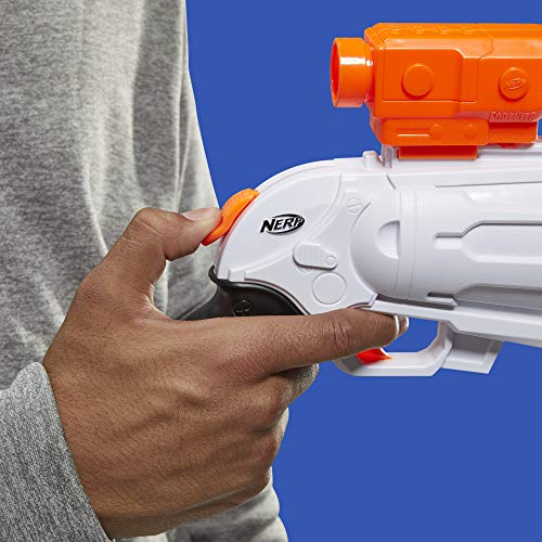 Nerf Fortnite SR Blaster â€“ 4-Dart Hammer Action â€“ Includes Removable Scope And 8 Official Nerf Elite Darts â€“ Youth, Teens, Adults E9391EU5