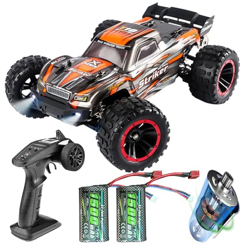 ST.JJBANY Brushless RC Cars, 75KM/H High Speed Remote Control Car, 4WD 1:14 Scale All Terrain Off Road Monster Truck, 2.4 Ghz Racing Car Waterproof 2 Battery 50 Min Car Toy for Kids And Adults