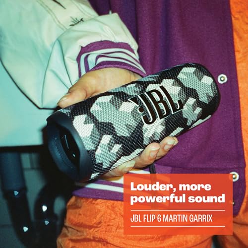 JBL x Martin Garrix Flip 6, Portable Bluetooth Speaker with Powerful Original Pro Sound, 12 hours Battery Life, in Cool Grey