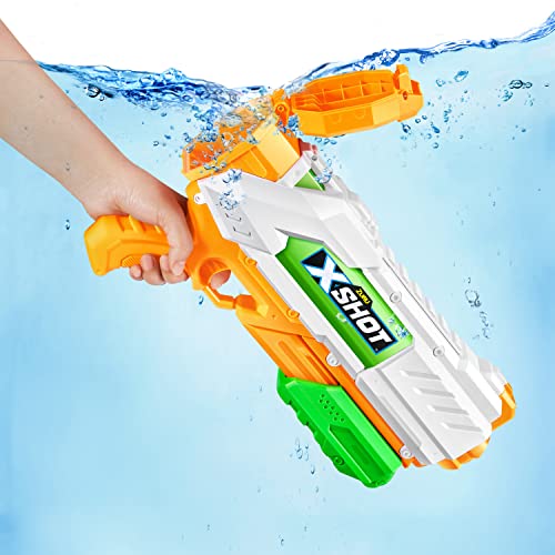 X-Shot Water Fast-Fill Medium Water Blaster 2 Pack, Water Gun, Summer Outdoor Pool Toy (2 Water Blasters Included), mailer box