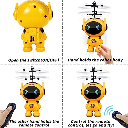 Flying Ball Robot Drone for Kids - Mini Induction Rc Flying Toy Boys Girls Gifts,Rechargeable Ball Drone Infrared Induction Helicopter for Indoor and Outdoor Games with Remote