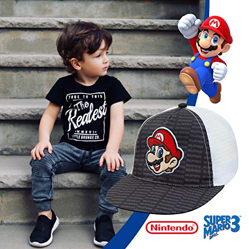 Nintendo Boys Super Mario Baseball Cap - Age 4-7 Black, Black, Boys