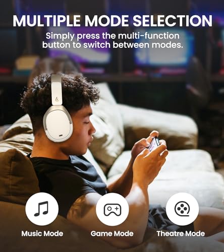 Edifier WH950NB Hybrid Active Noise Cancelling Headphones - LDAC Codec with Hi-Res Audio and Custom EQ via App after 55H Playtime with Foldable Wireless Over-Ear Bluetooth V5.3 Headphones - Ivory