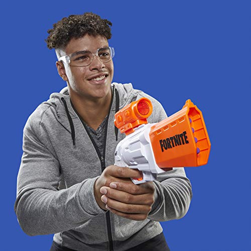 Nerf Fortnite SR Blaster â€“ 4-Dart Hammer Action â€“ Includes Removable Scope And 8 Official Nerf Elite Darts â€“ Youth, Teens, Adults E9391EU5