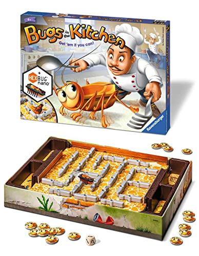 Ravensburger Bugs in the Kitchen Board Game for Kids Age 6 Years and Up - 2 to 4 Players - Catch the Hexbug Nano!