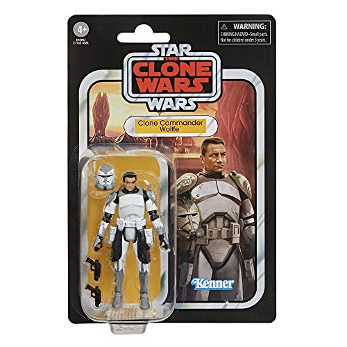 Star Wars The Vintage Collection Clone Commander Wolffe Toy, 9.5-cm-Scale The Clone Wars Action Figure, Children Aged 4 and Up