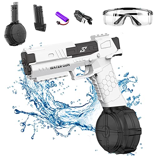 Electric Water Gun for Adults Kids, Automatic Water Pistol 434Cc+58Cc Large Capacity, One-Button Automatic Squirt Guns, Water Toys for Summer Water Sports, Family Pools, Beach, Outdoor