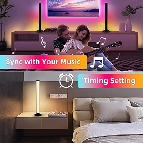 Smart LED Light Bars, Gaming Lights RGB Flow Light Bars 16 Million Colors Multiple Lighting Effects TV Backlights, Remote Control and App Control, Music Sync for PC, Room Decorative, Ambient Lighting