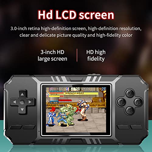 Lrtzizy Retro Portable Mini Handheld Game Console 8-Bit 3.0 Inch Color Screen LCD Game Player Built-in 500 Games-Green