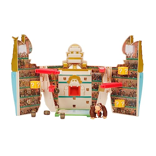 Nintendo Super Mario Bros. Movie Donkey Kong Mini Gift Playset. Inspired by Donkey Kong Stadium From The Movie, With Included Exclusive Donkey Kong Figure and Arena Battle Accessories