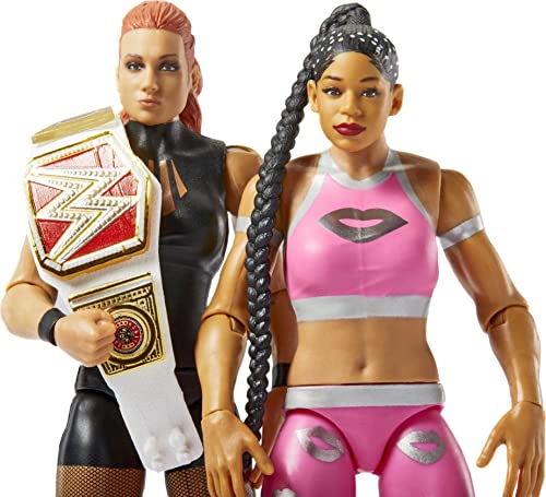 Mattel WWE Becky Lynch vs Bianca Belair Championship Showdown Action Figure 2-Pack with RAW Women's Championship, 6-inch