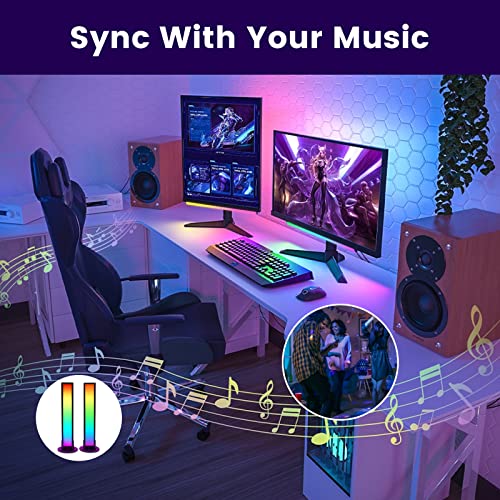 Smart LED Light Bar, RGB Light Bar Lamp Ambiance Gaming Lights with Multiple Lighting Effects and Music Modes for Gaming Room, PC, PC Accessories, Gaming Desk Accessories, Mood Light with App Control