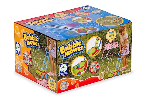 Bubble Mania Bubble Lawn Mower Toy - Friction Powered, No Batteries Required - Bubble Mower For Kids - Kids Garden Toys - Kids Toy Bubble Lawnmower - Toddler Outdoor Garden Toys For 2 Year Olds Plus