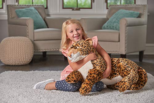 Wild Republic Jumbo African Leopard Giant Plush Soft Toy, Gifts for Kids, 76 cm