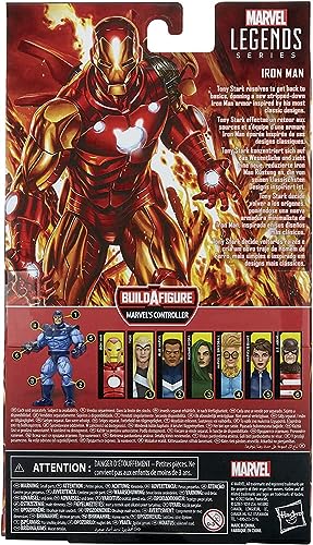 Marvel F4790 Legends Series Iron Man Model 70 Armor Action Figure 6-inch Collectible Toy, 4 Accessories, Multi