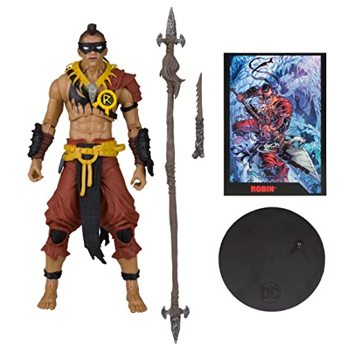 McFarlane DC Direct Page Punchers Robin 7 Action Figure - Unleash the Brave Warrior from an Icy Epic with Exclusive Batman Comic