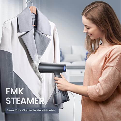 Clothes Steamer Handheld, NO OLD FABRIC BRUSH Portable Garment Steamer Iron for Clothes with 300ml Tank, for Vertical and Horizontal Steaming, Fast Heat-up, Fast Wrinkle Removal, White 1400W