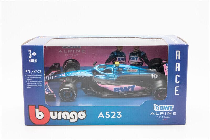 BWT Alpine A523 Season 2023 Formula 1 F1 - Pierre Gasly 10 - 1/43 Scale Model Car DieCast BBurago 36836