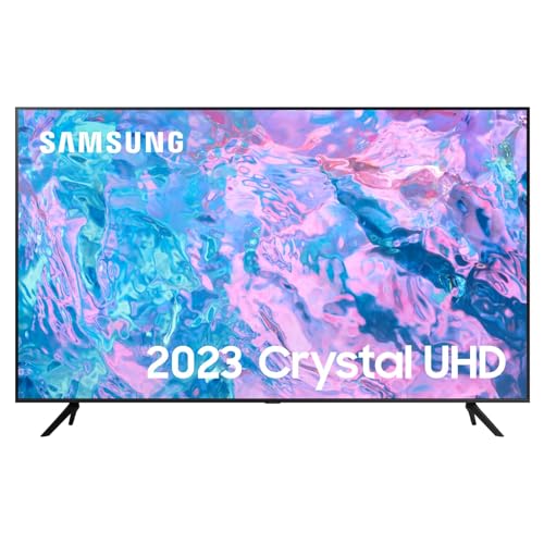 Samsung 55 Inch CU7100 UHD HDR Smart TV (2023) - 4K Crystal Processor, Adaptive Sound Audio, PurColour, Built In Gaming Hub, Streaming & Video Call Apps And Image Contrast Enhancer