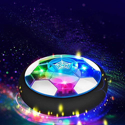 Growsland Kids Hover Soccer Ball Gift Boys Girls Age 3,4,5,6,7,8,9-12 Year Old Rechargeable Air Power Sport Football Game Colorful LED Light & Foam Bumpers Indoor Outdoor Disk Toy