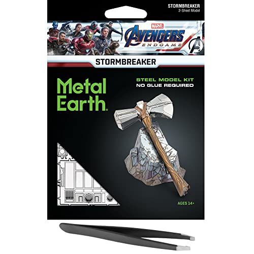 Fascinations Metal Earth Marvel Stormbreaker 3D Metal Model Kit Bundle with Tweezers