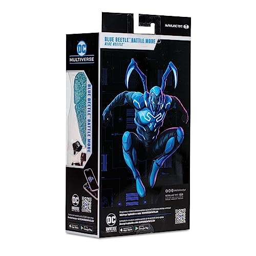 McFarlane DC Multiverse Blue Beetle Battle Mode - Unleash the Power of Jaime Reyes with this 7-Inch Action Figure Inspired by the Blue Beetle Movie!