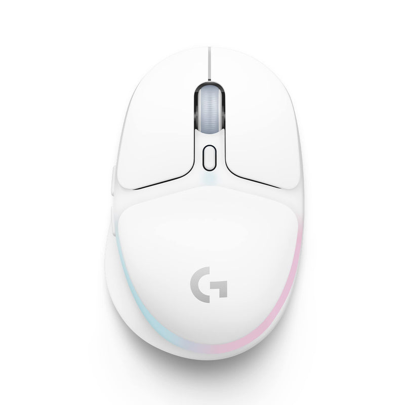 Logitech G G705 Wireless Gaming Mouse, Customisable LIGHTSYNC RGB Lighting, LIGHTSPEED Wireless, Bluetooth Connectivity, Lightweight, PC/Mac/Laptop - White Mist